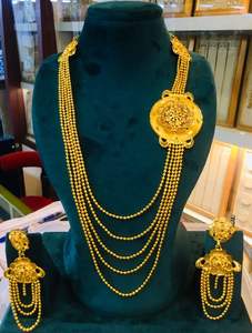 24K Gold Plated Vintage Comoros Mayotte Style Imitation Jewelry <b>Set</b> Includes <b>Necklace</b> Bangles Stylish Copper <b>Indian</b> Made Gift - Product Image 3