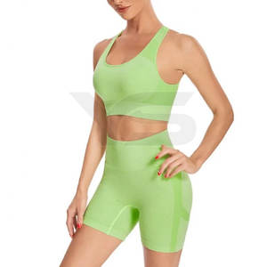 2023 High Quality Breathable Seamless <b>Yoga</b> Set for Adults <b>Sexy</b> Plus Size Sports Shorts <b>Pants</b> with Solid Pattern Push-up Feature - Product Image 1