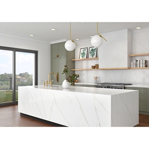 Custom Kitchen & Bathroom Vanity <b>Tops</b> Calacatta Quartz Stone Countertops Prefab Cut Carrara Calacata for Hotel Projects - Product Image 2