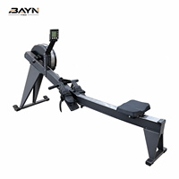 Machine de Rameur de Fitness Professionnelle pour Entraînement de Compétition Hyrox, à Faible Pression Articulaire, Résistance à l'Air et Écran LCD