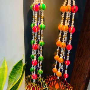 การตกแต่งเทศกาลแบบดั้งเดิมของอินเดียพวงมาลัยเชือกดอกไม้ประดิษฐ์สำหรับงานแต่งงานงานปาร์ตี้ตกแต่งบ้านงานอีเว้นท์เวที - Product Image 3