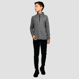 Logo réfléchissant personnalisé coupe décontractée Standard poids Ultra léger séchage rapide matériau respirant marbre noir enfants 1/4 Zip Tops - Product Image 3