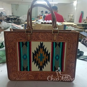 Nueva manta de sillín con herramientas manuales, bolsos de mano grandes para llevar ocultos para mujer, bolso cruzado de cuero genuino, bolsos de alfombra Azteca - Product Image 1