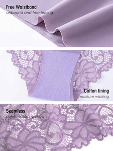 Washable Postpartum <b>Leakproof</b> Women's Printed High Waisted Elastic Waist Pants Breathable Quick Dry No Show <b>Underwear</b> - Product Image 2