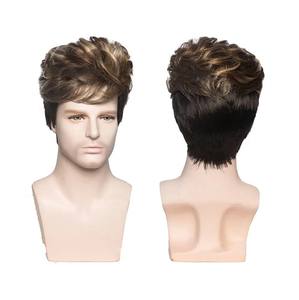 Peluca de Cabello Brasileño Remy de Primera Calidad para Hombre, Prótesis Capilar Masculina Duradera con Base de Seda, Cierre de Monofilamento Fino, Ondulado Natural/Liso - Product Image 3