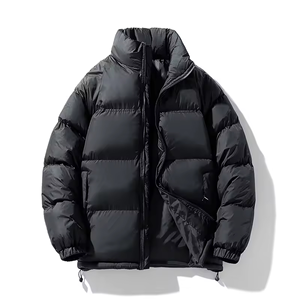 OEM personalizado de invierno de los hombres chaqueta de burbujas acolchado Puffer pato lona capucha soporte brillante a prueba de viento de dos tonos personalizable abrigo de burbujas - Product Image 4