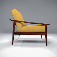 Fauteuil de loisirs moderne de luxe personnalisé en bois massif, cuir de haute qualité, pour chambre, maison, hôtel, villa, salon, décoration, banquet/bar