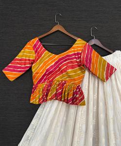 Designer moderne Georgette séquence broderie travail Lehenga Choli prêt-à-porter fête tenue de fête adultes vente chaude mariages - Product Image 6