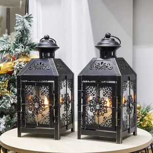 Made of Metal Iron Black Finished Indoor Decorative <b>Lanterns</b> Wholesale Living Room Decorative Candle <b>Lantern</b> <b>for</b> Top <b>Sale</b> - Product Image 2