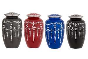 Venta caliente Urnas funerarias Urnas de cremación de metal para cenizas de recuerdo de adultos Fabricante de urnas y suministros funerarios de la India - Product Image 3