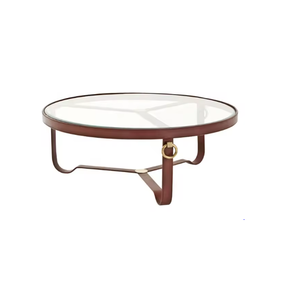 Table imbriquée élégante en métal plaqué or avec dessus en verre pour hôtel et maison Meubles faits main Tabouret latéral de salon - Product Image 4