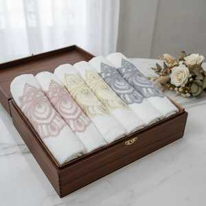 Wholesale 100% Turkish Cotton Quick Dry High Absorbency <b>Bathroom</b> Face <b>Towel</b> <b>Set</b> 50x70cm 390 GSM 6 Pcs Boxed Made in Turkey - Product Image 5