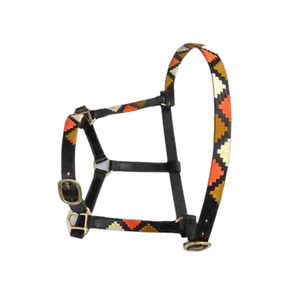 Halter de cuero de polo de caballo con herrajes Premium con variedad de acabado y cuero indio Premium - Product Image 1
