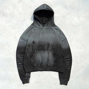 Haut court ample et structuré en coton épais 100 %, délavé à l'acide, personnalisable, brodé, anti-plis et respirant pour l'hiver - Product Image 3