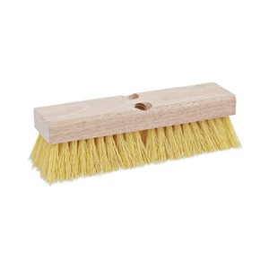 Brosse de terrasse Boardwalk de 10 pouces avec poils en polypropylène crème de 2 pouces, tête de brosse pour terrasse et balai de jardin - Product Image 1