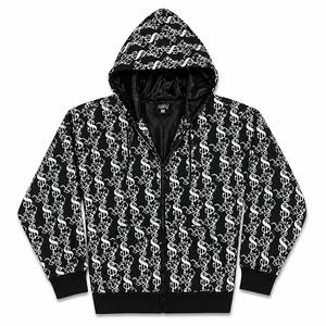 $HOOTING $TAR$ Sudadera de punto 100% algodón con estampado por sublimación verde brillante y diseño de cremallera - Product Image 1