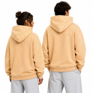 Sweat à capuche unisexe personnalisé 2027 en polaire avec poche kangourou et détails scintillants en cristal – Streetwear Y2K personnalisé – Vente en gros B2B pour acheteurs américains - Product Image 2