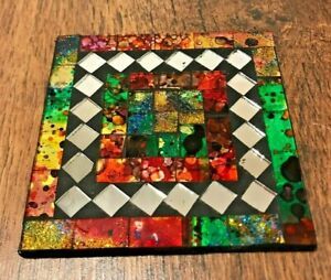 Dessous de verre en mosaïque artisanal indien meilleure vente pièce nouvellement conçue sous-verre en mosaïque de forme ronde pour personnaliser la conception de la cuisine à domicile - Product Image 2