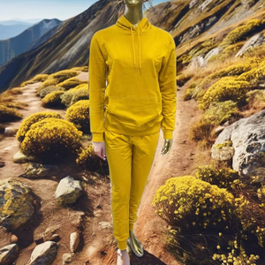 ชุดกางเกงสเวตเชิ้ตแบบสวมหัวกันน้ำมีฮู้ดสำหรับผู้หญิงชุดเสื้อสเวตเตอร์ถักสไตล์ตะวันตกฤดูใบไม้ร่วงทำจากโรงงาน - Product Image 1