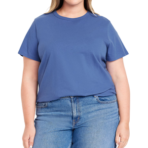 เสื้อยืดสีครีมทรงพอดีตัวสำหรับผู้หญิง เสื้อแขนสั้นคอกลมสีพื้นลำลองสำหรับผู้หญิง - Product Image 6