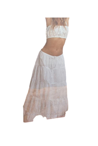 Wholesale Supply Lightweight Women <b>White</b> <b>Maxi</b> <b>Skirt</b> for Corporate, Creative, and Casual Workplaces Available at Bulk Quantity - Product Image 6