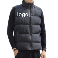 Chaleco Corto Acolchado para Hombre con Logotipo Personalizado, Cortavientos, Transpirable, con Aislamiento Térmico, Estilo Casual, Cierre de Cremallera