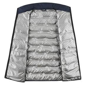 Chaqueta de Invierno para Hombre, Blanca, de Grafeno, Autocalentable, Transpirable, Cortavientos, de Lona, con Pliegues, Cuello Alto, Informal, Cálida, con Cremallera, de Lana - Product Image 4