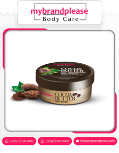 Manteca corporal rica en manteca de cacao para una piel suave y nutrida Etiqueta privada de marca personalizada con su oferta de fabricación de logotipo - Product Image 2