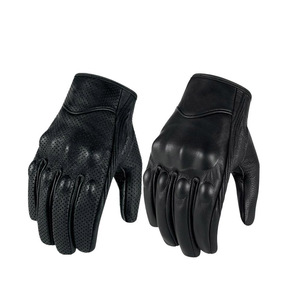Guantes de cuero para motocicleta Ciclismo Moto Engranajes protectores Motocross Guante Invierno Hombre Mujer Bicicleta - Product Image 1
