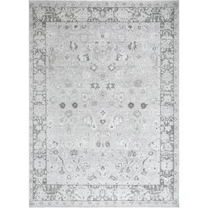 Tapis en laine noués à la main Erbe gris et noir JNLP-06, motif médaillon rectangulaire abstrait pour la maison - Idéal pour salon, couloir, entrée - Product Image 1