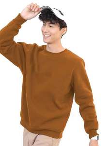 Sudadera bordada personalizada para hombre, ropa de calle, cuello redondo, peso pesado, sudadera lisa de alta calidad para hombre - Product Image 6