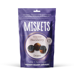 Produit de qualité supérieure en vente en gros, Miskets, framboises lyophilisées enrobées de chocolat au lait, 80g, prix de gros - Product Image 1