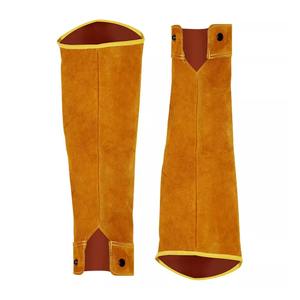 ถุงมือเชื่อมหนังวัวแบบแยกแขนเสื้อหนังเพื่อความปลอดภัยป้องกันการลื่น - Product Image 3