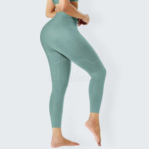 Pantalon de Yoga extensible de haute qualité pour femmes XL Legging d'entraînement de Fitness personnalisable taille élastique conception d'impression solide vente en ligne - Product Image 3