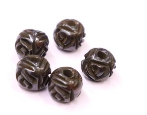 Fait à la main 11x12.5mm perles d'os de café foncé sculpté Rose bijoux floraux pendentifs pour mariage bricolage artisanat mode classique - Product Image 4