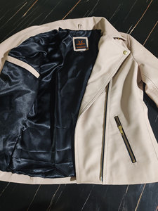 Veste en cuir véritable 100% pour hommes, qualité supérieure, coupe-vent, veste en cuir OEM, respirante, fermeture éclair, hiver - Product Image 4