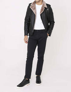 Veste en cuir souple ajustable, nouvelle arrivée, pour hommes, vêtements de mode, manches longues, nouveau style tendance, vestes en cuir en vente - Product Image 4