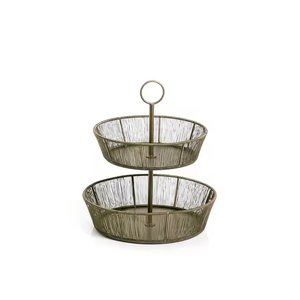 Base para Pastel Dorada de Metal para Hotel, Soporte Decorativo para Postres, Base para Pastel de 2 Niveles para Cocina y Repostería - Product Image 5