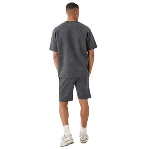 Ensemble de vêtements vintage personnalisés pour hommes, t-shirts et shorts surdimensionnés en coton délavé à l'acide, ensemble de shorts en jersey de coton lourd 300 GSM - Product Image 4