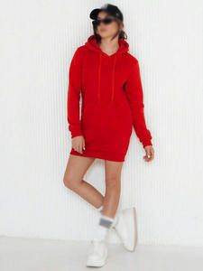 Loose Fit Lounge Hoodie Sweatshirt Dress With Kangaroo Pocket Long Sleeve Casual Fleece OEM ODM Bulk Manufacturing - Product Image 2