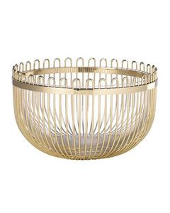 Panier de rangement pour fruits et légumes en métal de luxe moderne de haute qualité, finition dorée, support décoratif de cuisine en fil métallique - Product Image 4