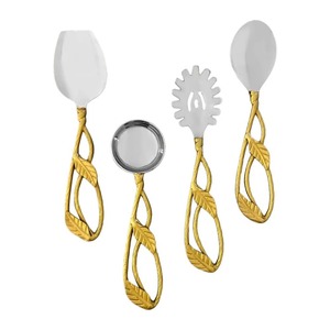 Hermoso diseño de cubiertos de acero inoxidable plateado, juego de 5 tenedores, cuchara, cuchillo, apto para lavavajillas, uso de cubiertos en la India - Product Image 5