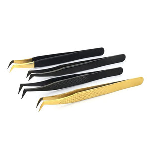 Eyelash Tweezers Stainless Steel Precision Tool for Eyelash <b>Extension</b> Work Lash Lifting Makeup and Professional Beauty Salon - Product Image 1