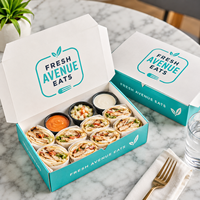 Boîtes d'emballage personnalisées avec logo AT PACK |   Boîtes d'emballage alimentaire jetables pour shawarma, sandwichs et plats à emporter des restaurants