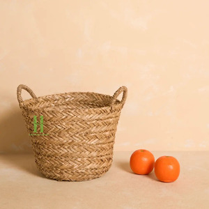 Cesta de Almacenamiento de Pasto Marino Hecha a Mano al Mejor Precio y Cesta Alta de Pasto Marino con Flecos Hecha en Vietnam - Product Image 6