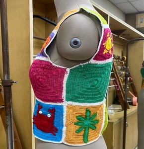 Hand Crochet Multicolour Patch Top with Nature Inspired Handmade <strong>Motifs</strong> - Product Image 2