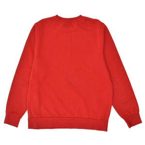 Unisex Cotton Blended Sweatshirt <b>Jumper</b> Red Colourblock Cotton Fleece Casual Streetwear Basics Top - Product Image 2