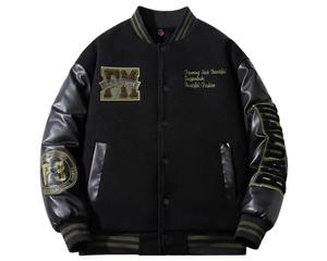 Veste universitaire brodée personnalisée en gros Logos OEM/ODM en laine et cuir pour les écoles et les équipes Commande en gros pour les équipes scolaires - Product Image 1