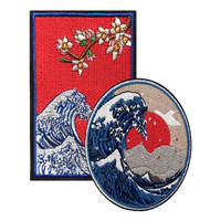 Patch brodé de qualité supérieure, tissu sergé, fil de bullion personnalisé et broches en tissu - Prix de gros, patch brodé tendance
