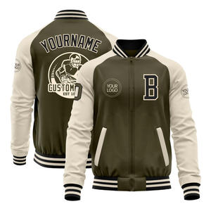 Personalizado de alta calidad de cierre de cremallera de los hombres Vintage Letterman Varsity chaqueta invierno otoño comodidad de talla grande transpirable piel de vaca - Product Image 5